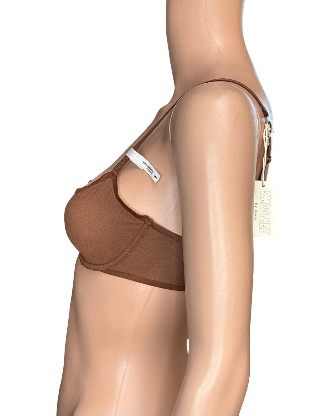 Aerie Brown Underwire Bra with Adjustable Straps 34C NWT